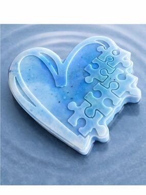 Vanilla Soap autism awareness 5x5in 10oz  shea butter based